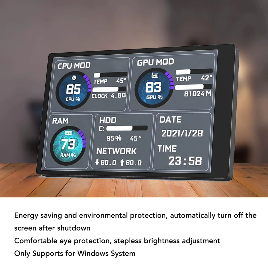 شاشة مراقبة الكمبيوتر الذكية بدون برامج مدفوعة